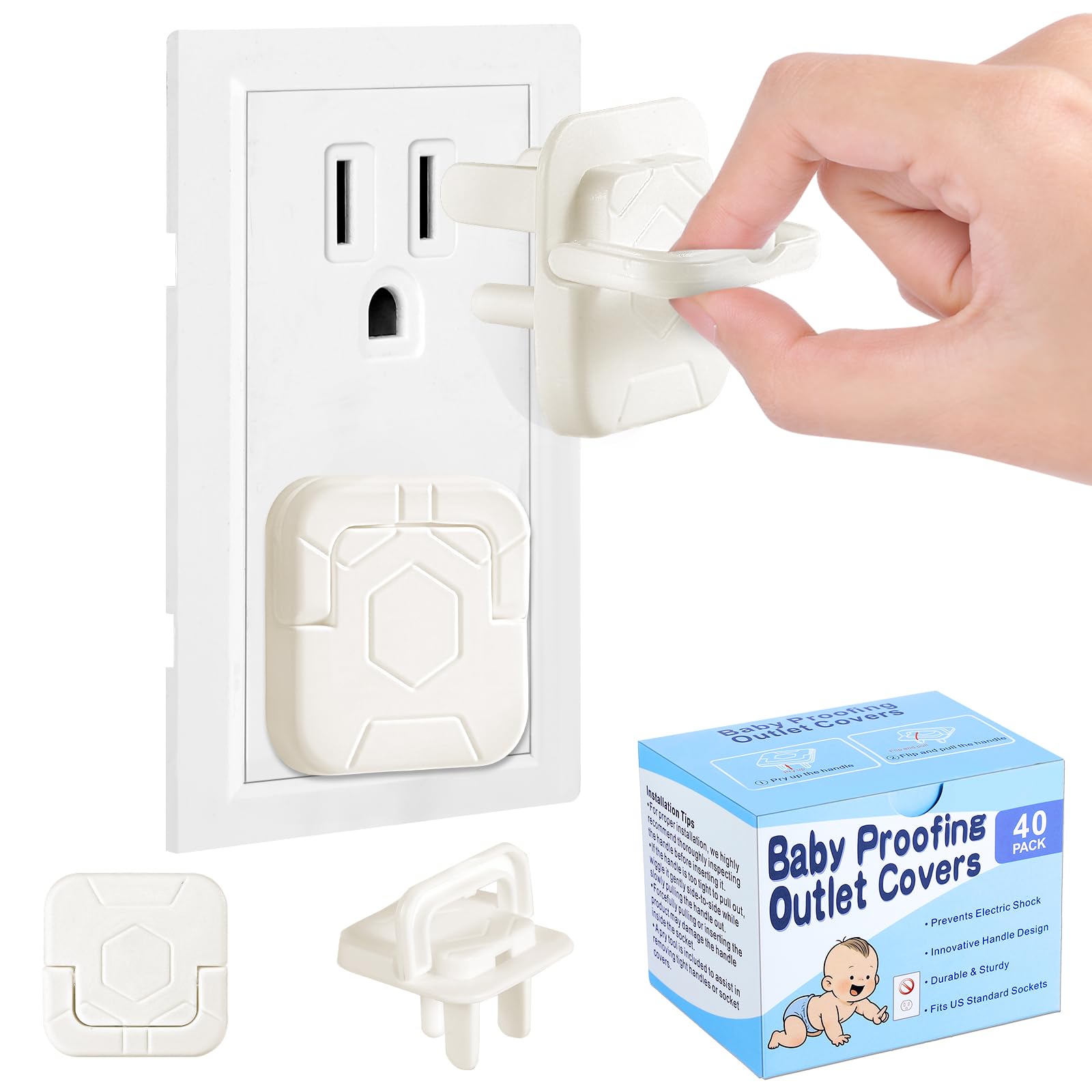 CharmRegion Outlet Covers Baby Proofing - electrical safety | Mubboo