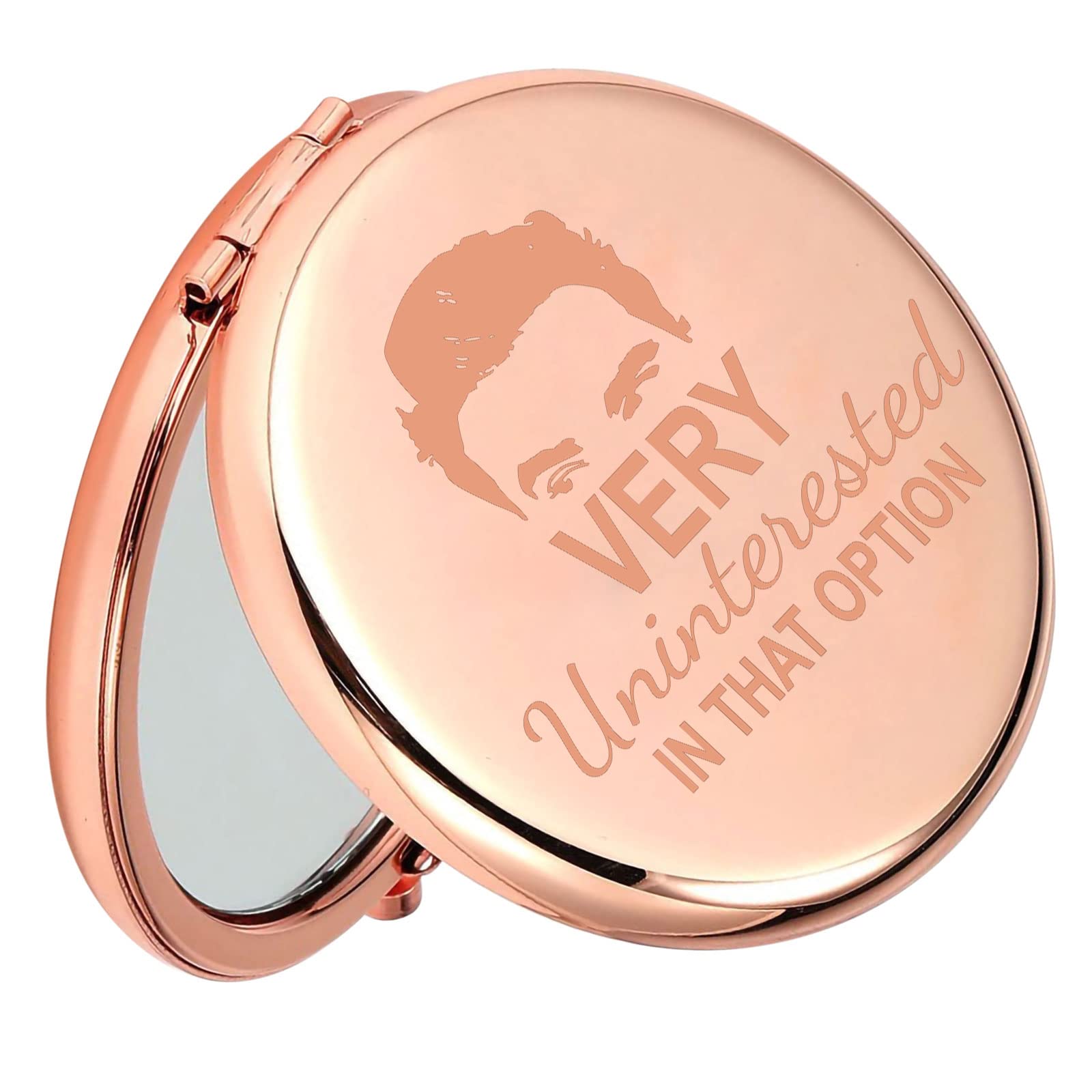 CENWA Funny TV Show Inspired Gift David Rose Quote Very Uninterested in That Option Travel Pocket Mirror (IN THAT OPTION M EU)