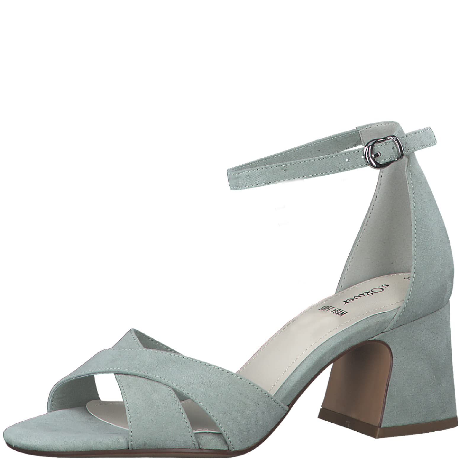 s.Oliver Women's 5-5-28302-20 Heel Sandals, Pale Green, 5 UK