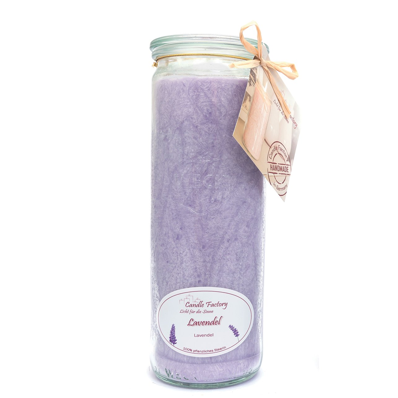 Candle Factory Duftkerze im Weckglas – Lavendel, Big Jumbo
