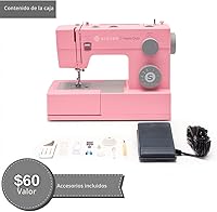 Vista 3 de SINGER® Máquina de coser de alta velocidad 4411 resistente (rosa) + accesorios 11 puntadas integradas que ofrecen 69 aplicaciones de puntada 60%