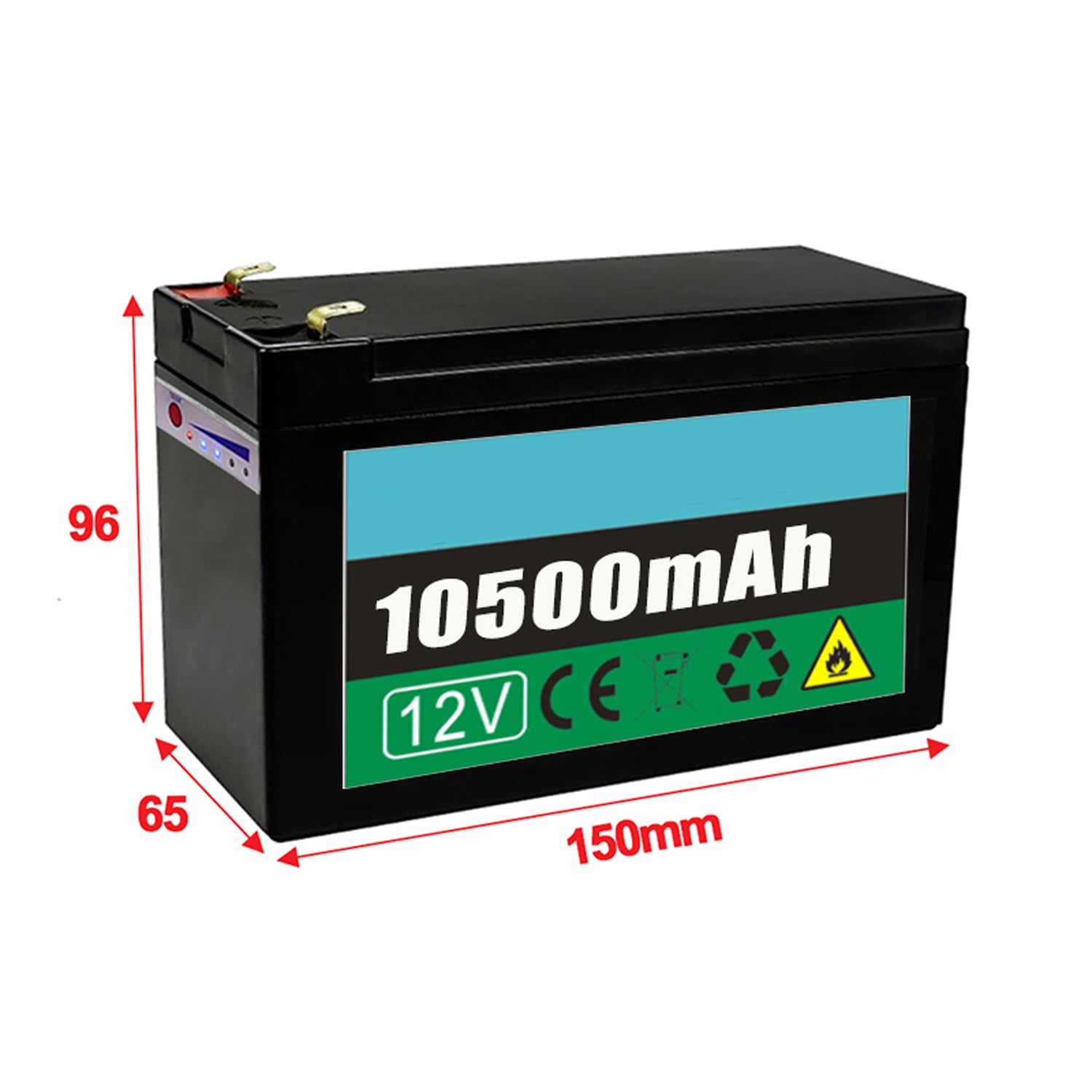 Ładowanie 12V 3.5Ah 7Ah 10.5Ah 14Ah 18Ah 20Ah 25Ah bateria litowo-jonowa zapasowa bateria do 12 woltów elektryczna zabawka samochodzik zapasowa bateria 150x96x65mm