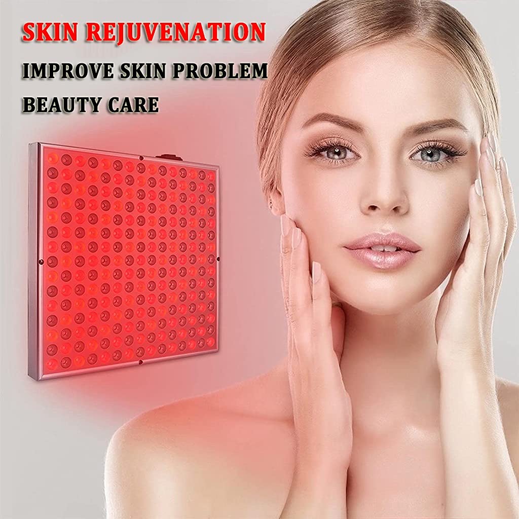 Dispositivo de Terapia de Luz Roja, Lámpara de Terapia de 225 LED con Mando a Distancia, Lámpara de Calor de 45W para Rostro y Cuerpo, Alivio del Dolor, Antienvejecimiento de la Piel ( Color : 1pcs )