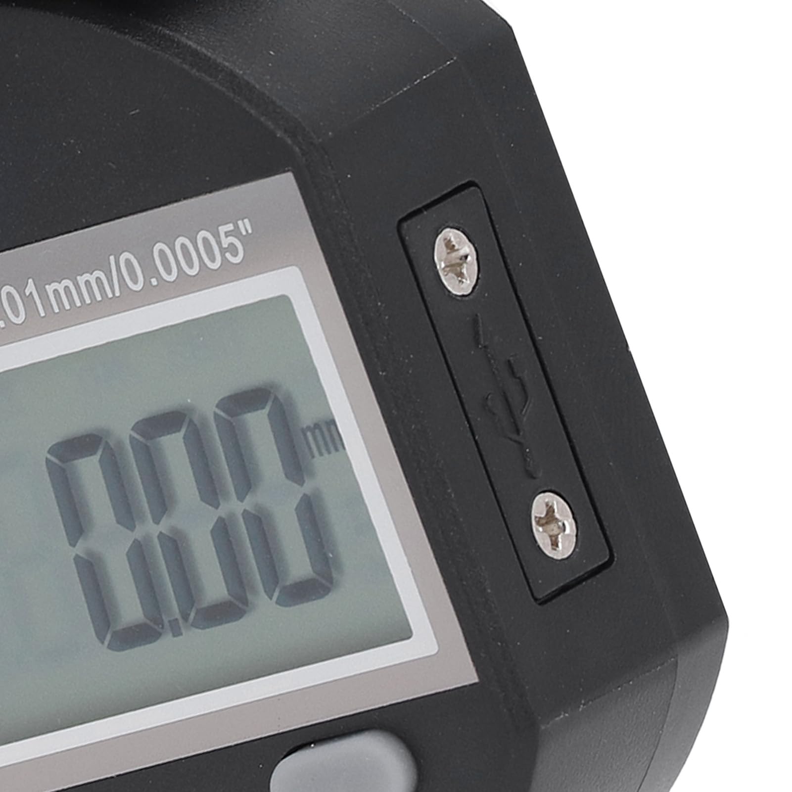 Reloj comparador digital electrónico, Conversión pulgadas/métricas, Reloj comparador digital de 0.01mm /0.0005'', con gran pantalla LCD y puerto de salida de datos serie.