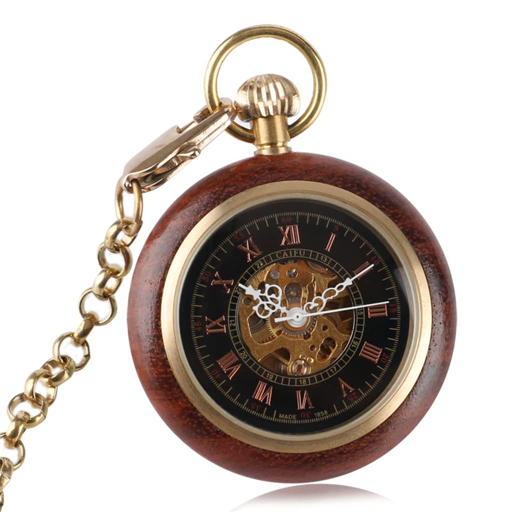 Reloj de Bolsillo Tallado Exquisito Cuerda Manual Vintage