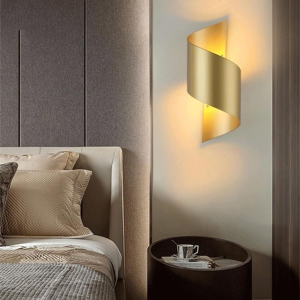 Apliques de Pared para Interiores, Dormitorio, Pasillo, lámpara de Noche Moderna Dorada, Estilo nórdico, Personalidad Creativa, Pasillo, Escalera, Sala de Estar, Estudio, balcón,