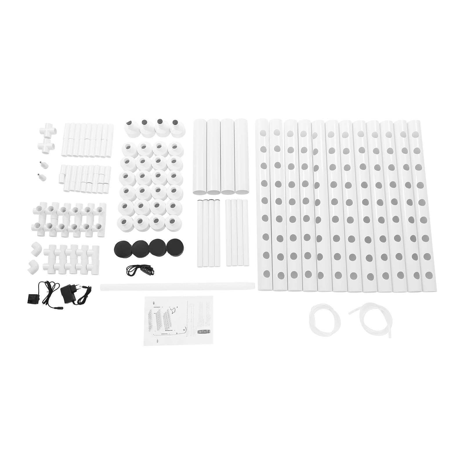 Système de culture hydroponique 108 emplacements pour plantes, kit de culture hydroponique à 3 étages avec pompe à eau et minuterie d'irrigation, étagère verticale en PVC pour légumes, herbes et