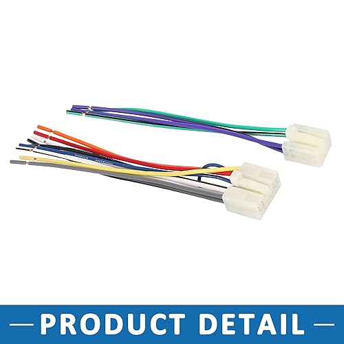 Miniatura 5 de Adaptador de radio del arnés de cableado del reproductor de CD del coche para Toyota Corolla 1987-2017 plástico blanco