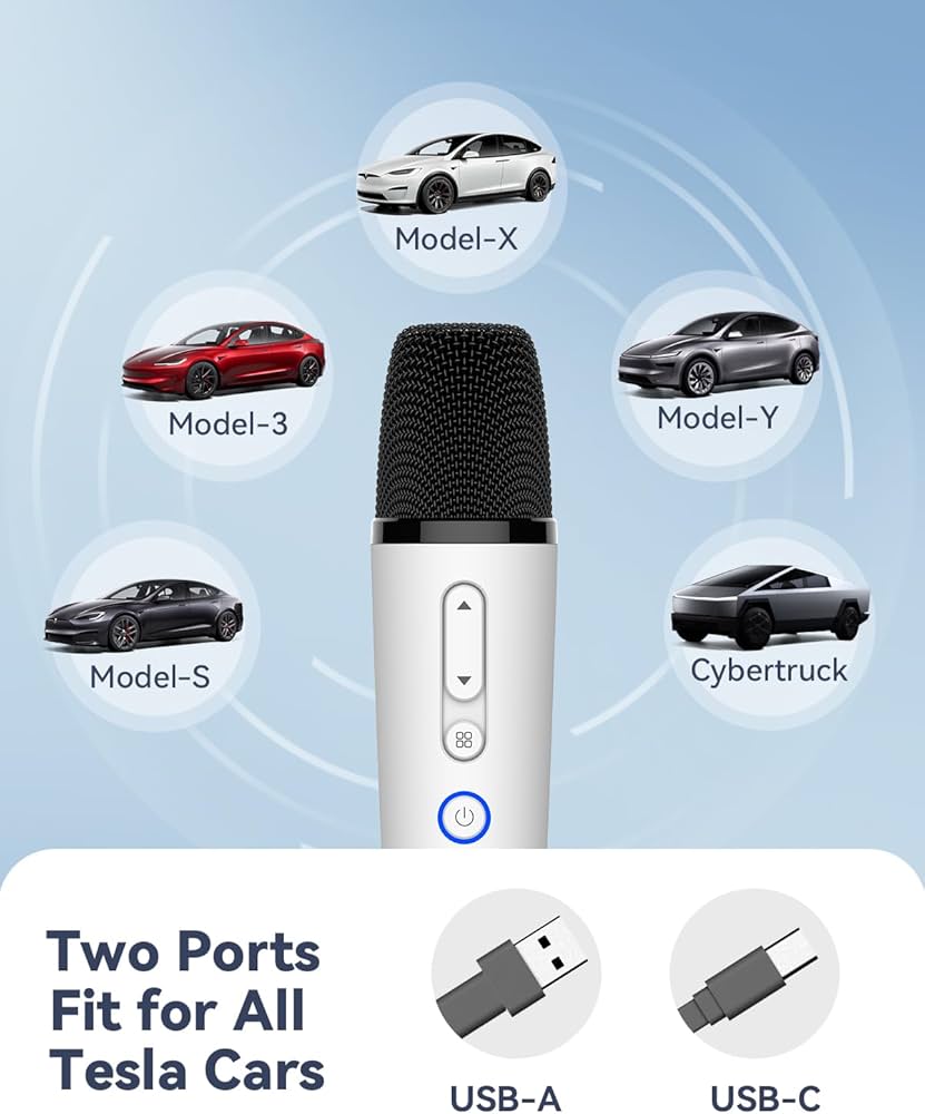 Amazon.com: PUREMIC Tesla Karaoke Microphone for Tesla with