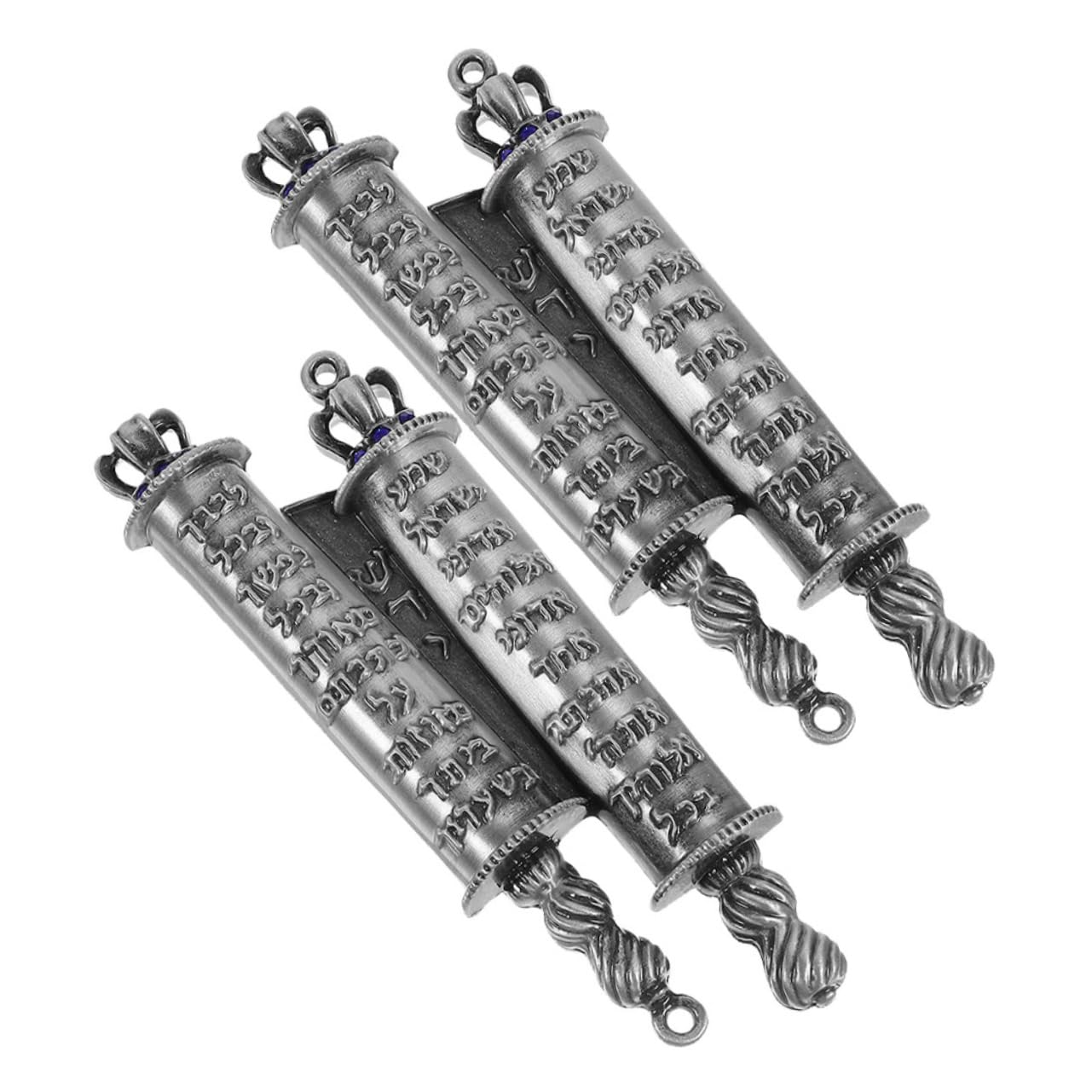 Cabilock 4zestawy Metalowych Mezuzah z Rolką Religijna Dekoracja Do Drzwi Elegancka Mezuzah Stylu Judaica Idealna Do Użytku Domu Lub Jako