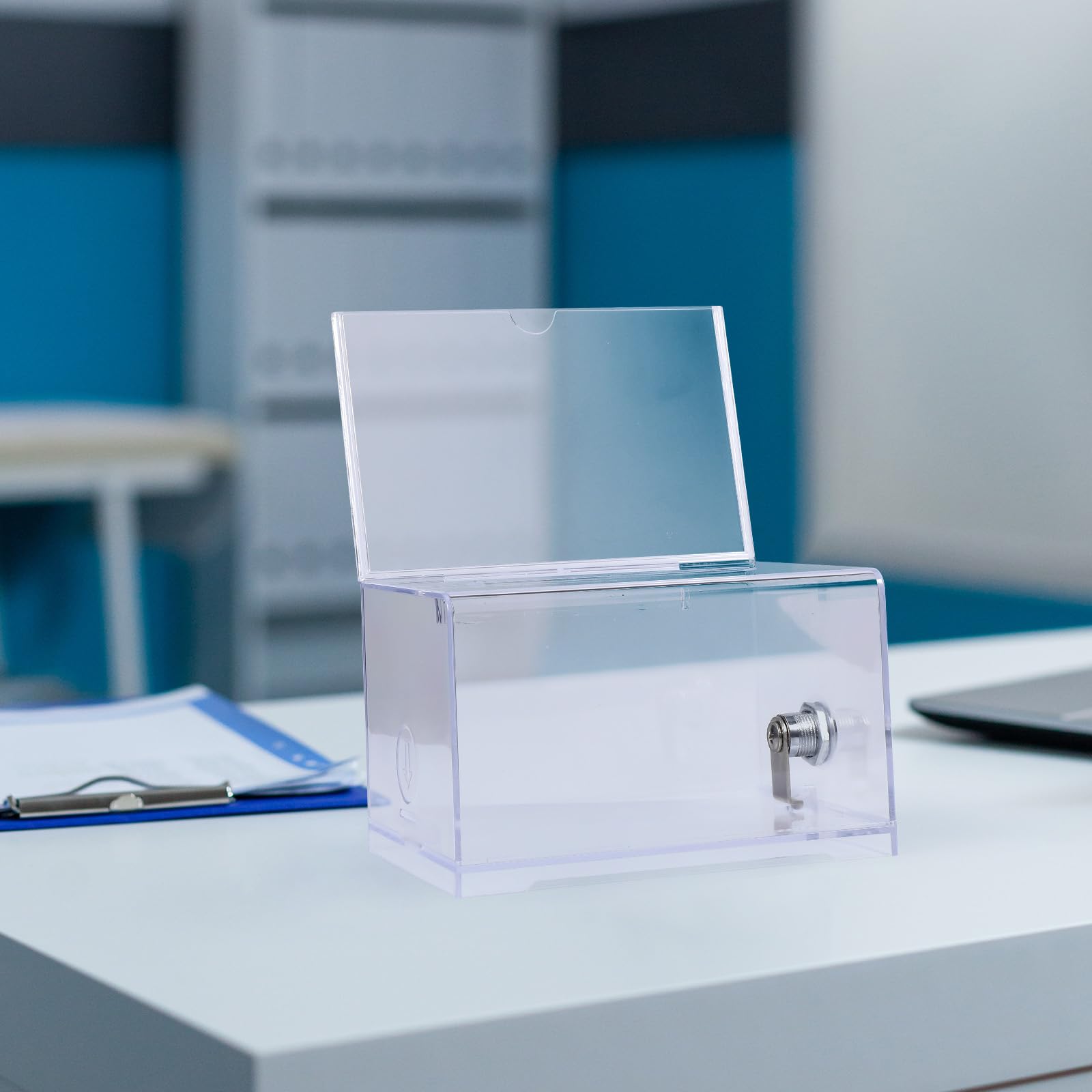投票用メールボックス 2個セット アクリル製 募金箱 レターコンテナ 、 鍵付き防盗設計 多用途収納 コインや手紙の保管に (21. アクリル応募箱（透明）鍵付  （募金箱・投票箱）: イベント用品｜販促物・販促通販の【POP GALLERY】ポップギャラリー