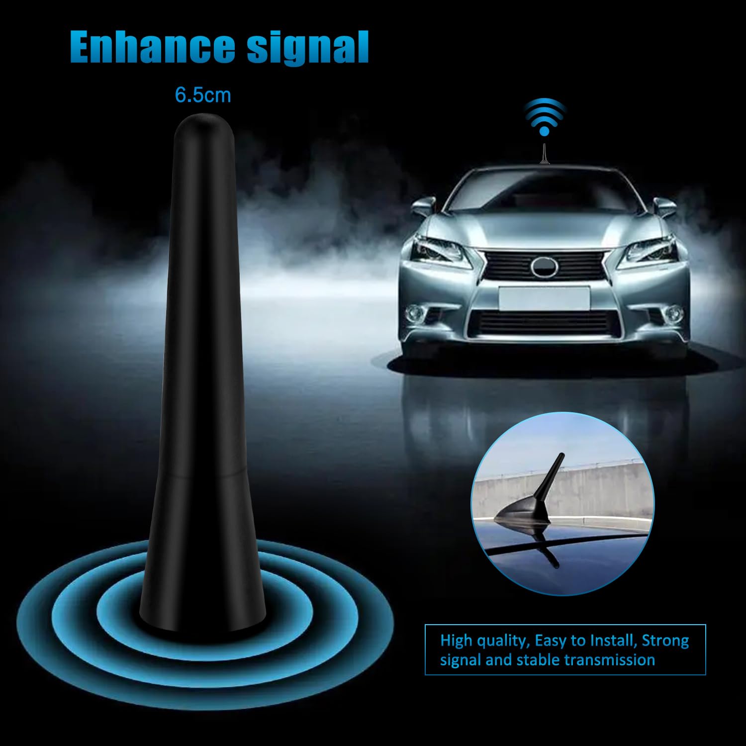 Antenna Radio Fm Antenna Auto Corta 6.5cm Universale - Per Radio - Foto 2