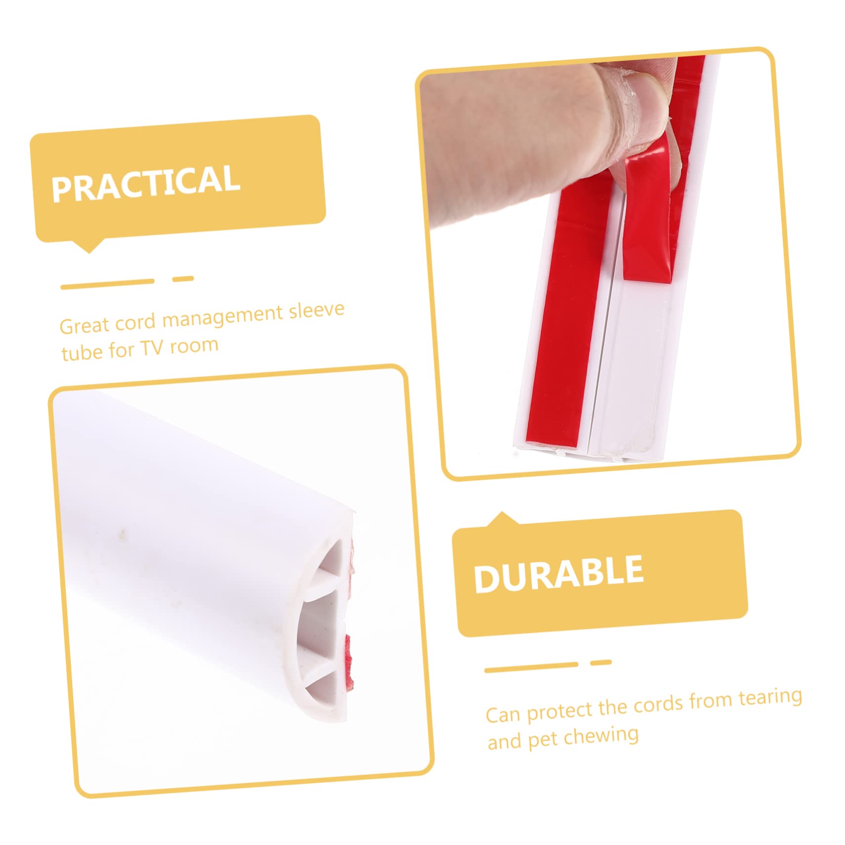 Artibetter Nascondicavo per Tv Montato Nascondicavo da Parete da Pavimento per Casa Organizer per Cavi Adesivo Accessori per Casa Guaina per Riporre i Cavi