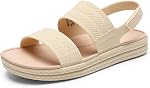 DREAM PAIRS Women Water Sandals Comfortable Flat Beach Platform Dressy Summer Walking Shoes