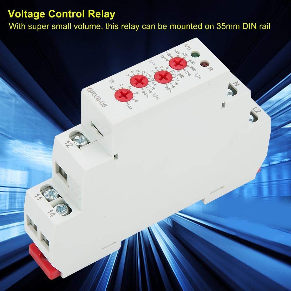 Relé de voltaje, M265 GRV8-05 Relé de monitoreo de voltaje trifásico, protección contra fallas de fase de secuencia de fase, para protección y control de equipos