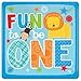 One Wild Boy Birthday Party Square Dinner Plates Tableware, 8 Pieces, Made from Paper, Multi-colored, 10" by Amscan