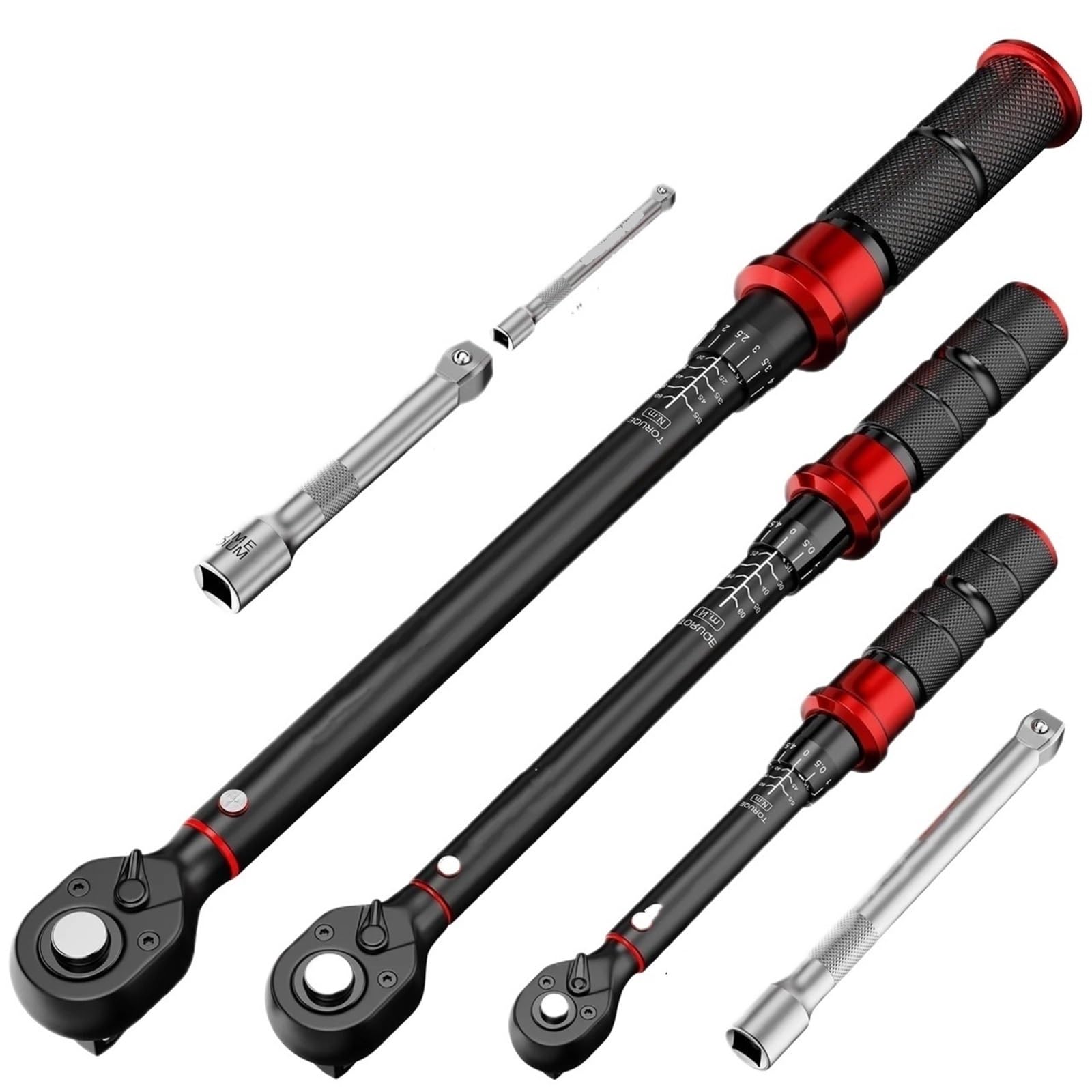 OLAQWENB Torque Wrenches Mechanical Torque Wrench Set 6 Pcs 5-220N.m for Motorcycle Auto Repair Tools Kit Precision Torque Wrench(6PCS(BL))