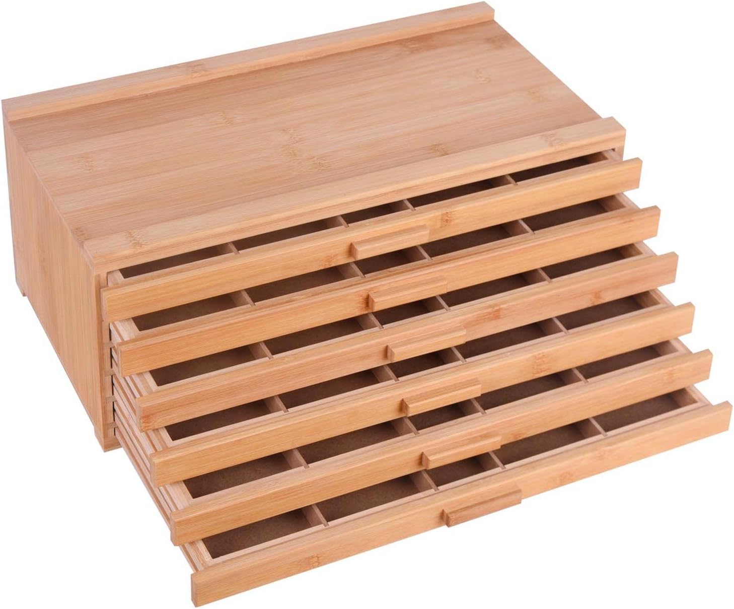 Vencer 6 Drawer Bamboo Artist Supply Storage Box with