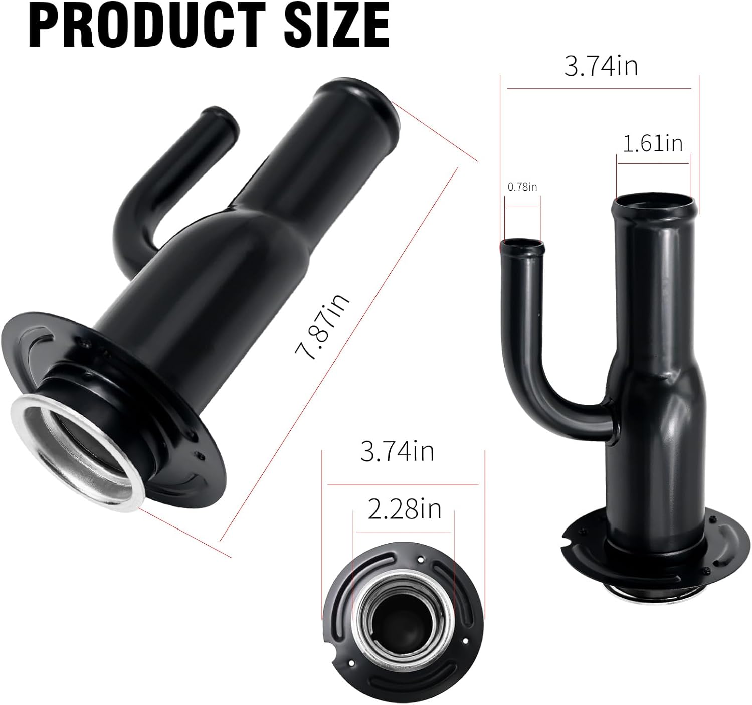 MDEOOSKY 3 Pcs Fuel Filler Neck Pipe Fuel Tank Filler Neck Hose Replacement for Ford F350 F450 F550 Super Duty 2005-2007, FN782 8C3Z9034LE