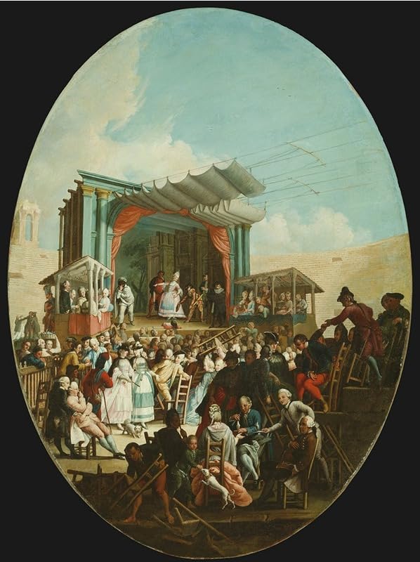 Włoska komedia w Weronie (1772) plakat wydruk Marco Marcola (24 x 36)