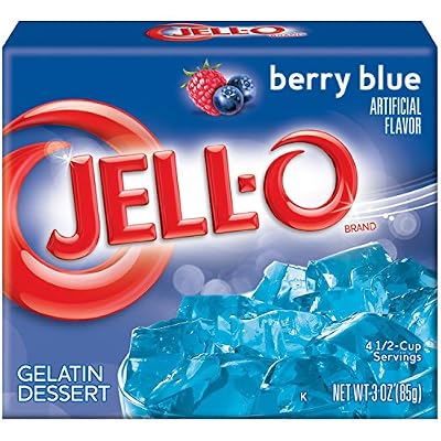 Jell-O Berry Blue Gelatin Mix (3 oz Boxes, Pack of 24)