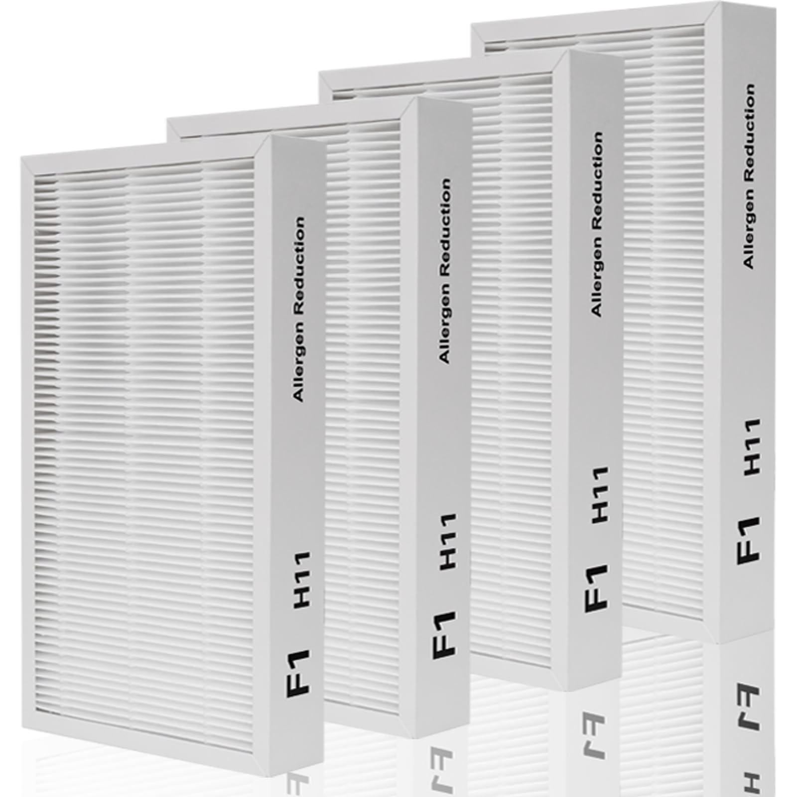 WOCASE 4 Pack F1 Replacement Filter, F1 H11 True HEPA Filter Replacement Compatible with 3M C01 T02 Room Air Purifier for FAP-C01-F1, FAP-T02-F1,
