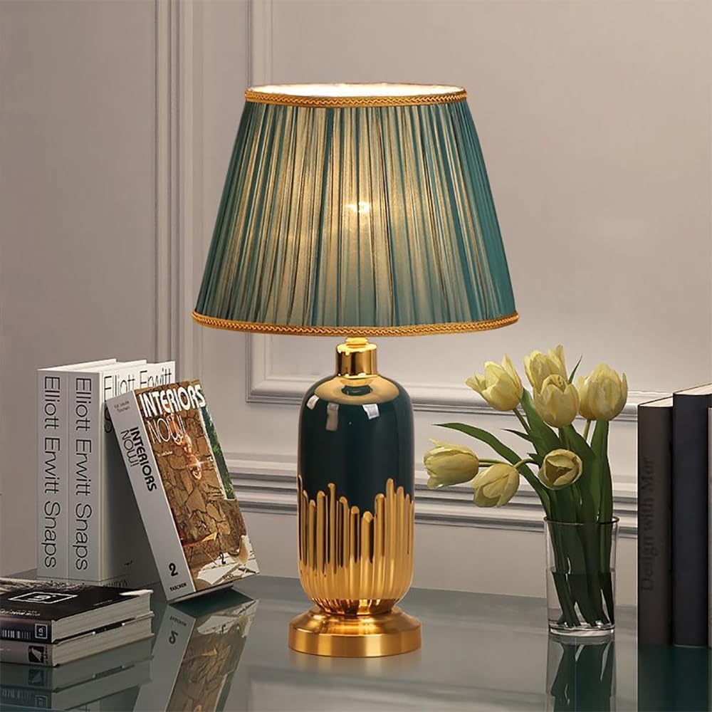 Contemporary Ceramic Table Lamp LED American Village Living Room Bedroom Study Villa Hotel Retro Creativity Bedside Desk Lamp (Style 6)