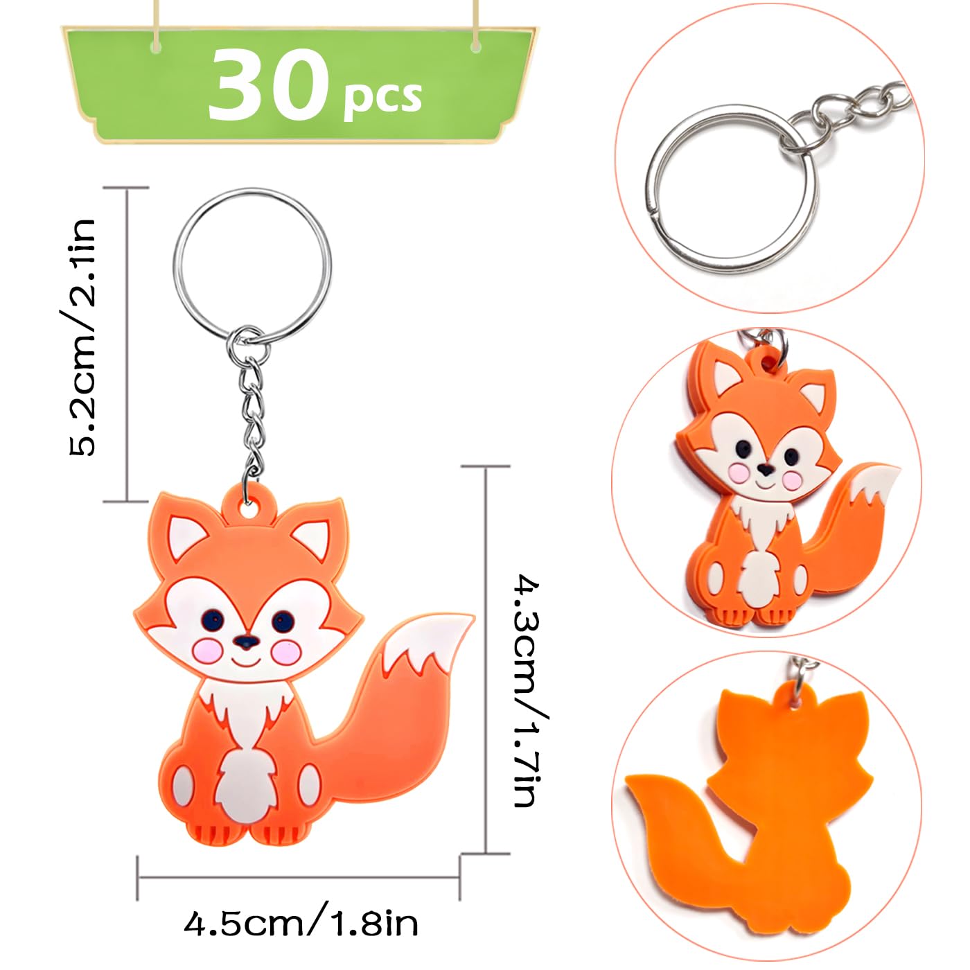 MEIYIFAN 30 Pezzi Mini Portachiavi,Portachiavi con Animali dei Cartoni Animati,Porta Chiavi Idea Bomboniera,Regali dei Bambini Premio,per Bambine Ragazze Regalo Festa Compleanno Bomboniere