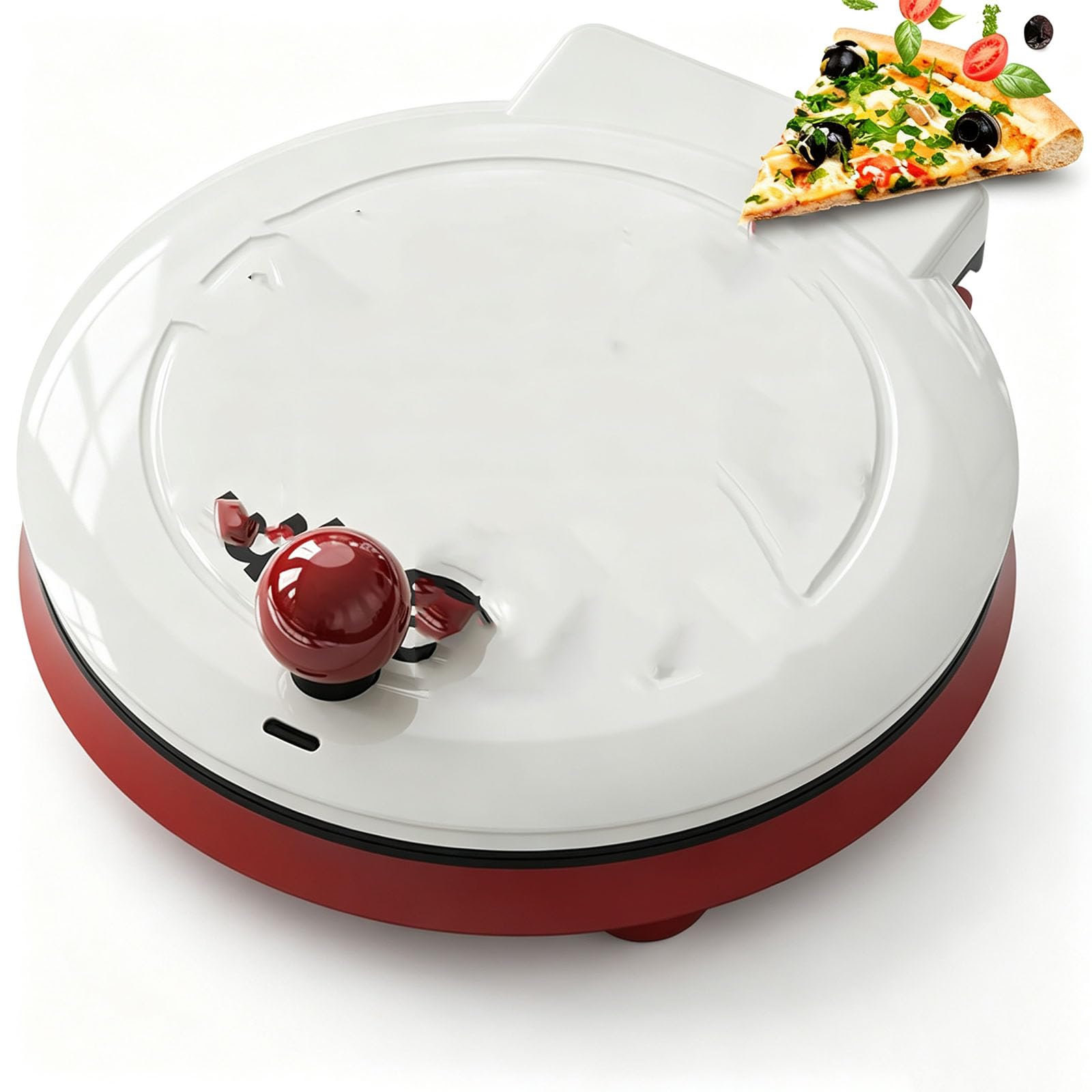 Appareil À Pizza Électrique, Plaque De Cuisson Électrique, Chauffage Double Face, Four À Pizza Portable 4 En 1 Pour Intérieur, Appareil À Crêpes Et Omelettes, Friture/cuisson Au Four/sautage