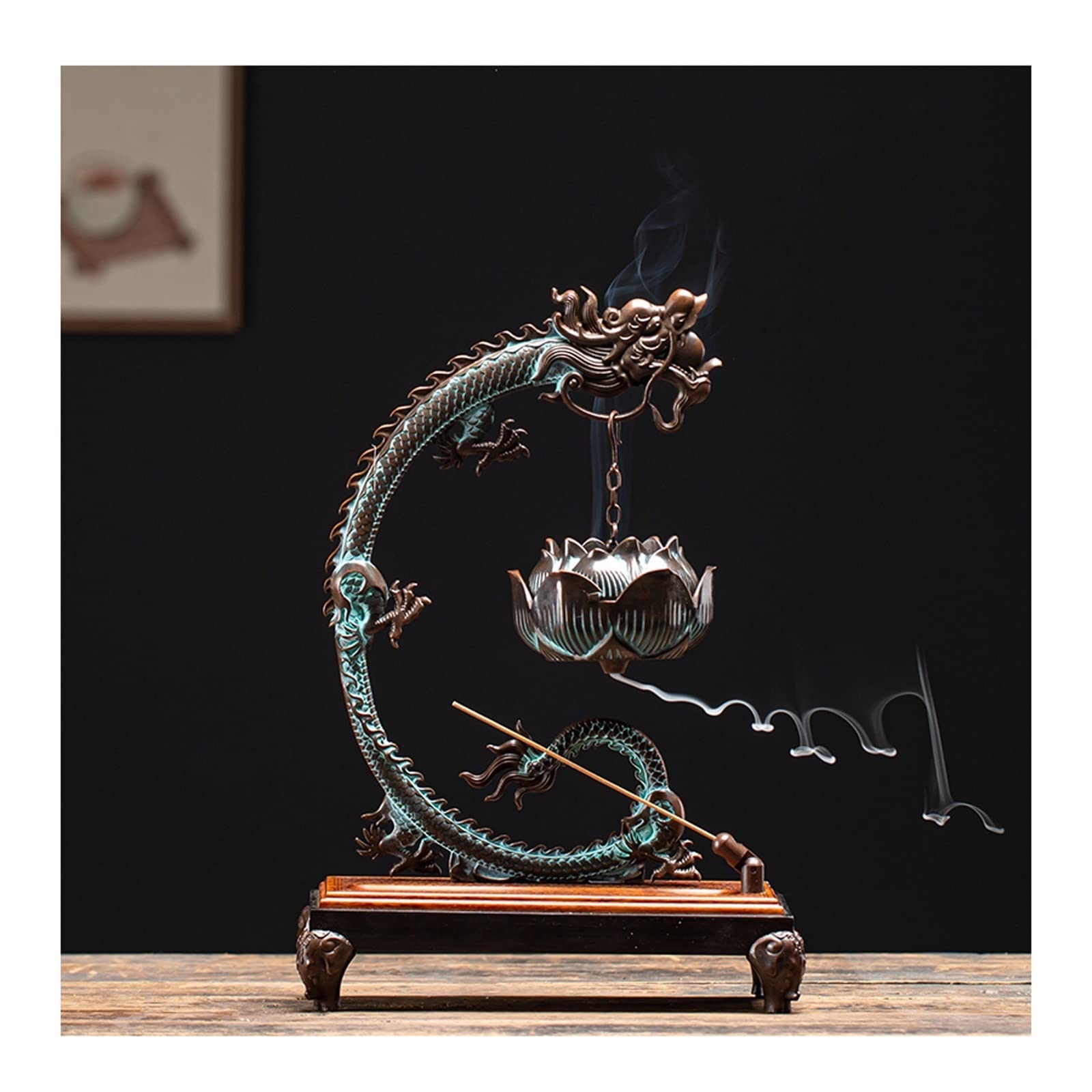 Incense Burner Dragon Reflux Incense Burner Copper Smoke Waterfall Beautiful Atmospheric Aromatherapy Jewelry Waterfall Incense Burne