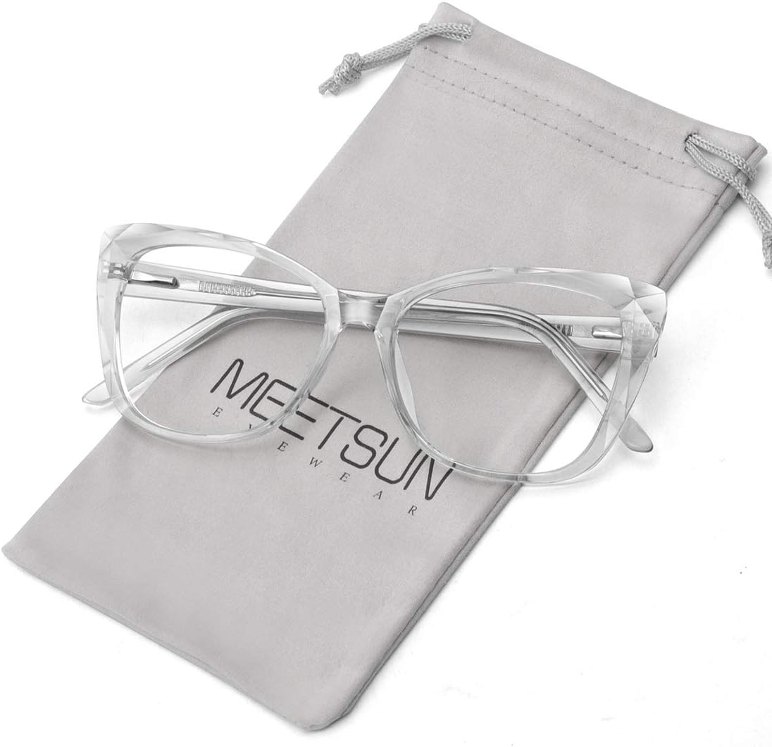 MEETSUN Blue Light Blocking Glasses for Women Anti Eyestrain Filter Blue Ray Oversized Computer Game Glasse