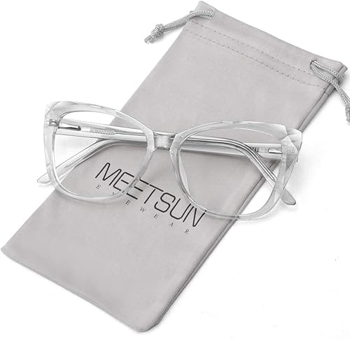 MEETSUN Gafas de Bloqueo de Luz Azul para Mujeres, Filtro Anti Fatiga Visual, Rayos Azules, Lentes de Juego de Computadora de Tamaño Grande