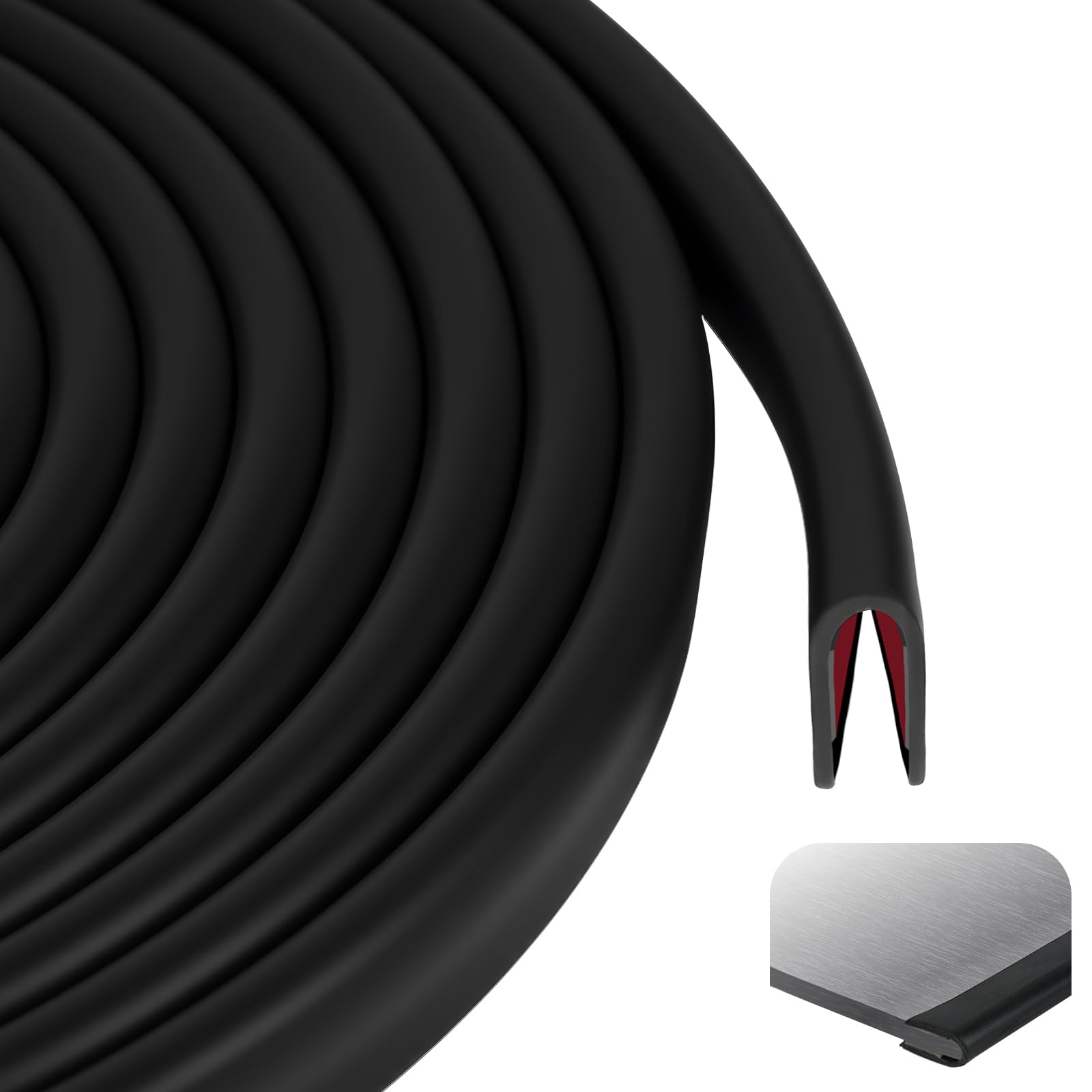 Guarnizione A U In Gomma EPDM 1.6mm X 3m - Protezione Bordi Auto Per Porte E Pannelli - Foto 10