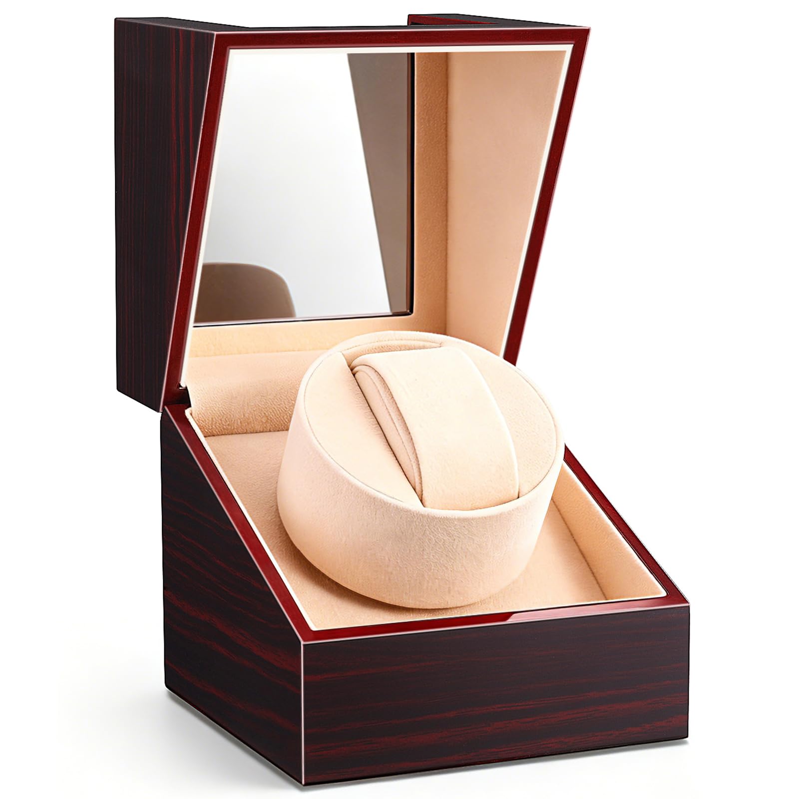 Automatischer Uhrenbeweger für Automatikuhren, leiser Motor, batteriebetrieben oder AC-Adapter für Herren