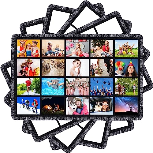 Kinlop 5 Pcs 59x40 Sublimation Blank Throw Blanket for Heat Press Printed Soft Flannel Nap Custom Blanket with Tassel for Adult DIY Home Decor(20 Printable Photos Panel)