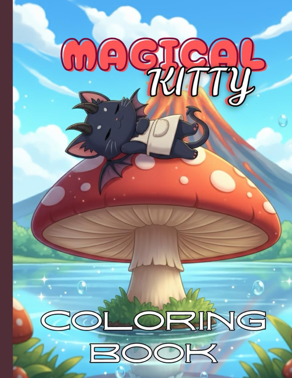 Magical Kitty Coloring Book: A Fun and Whimsical Coloring Adventure for Kids with Cute Cats, Dragons, and Magical Creatures