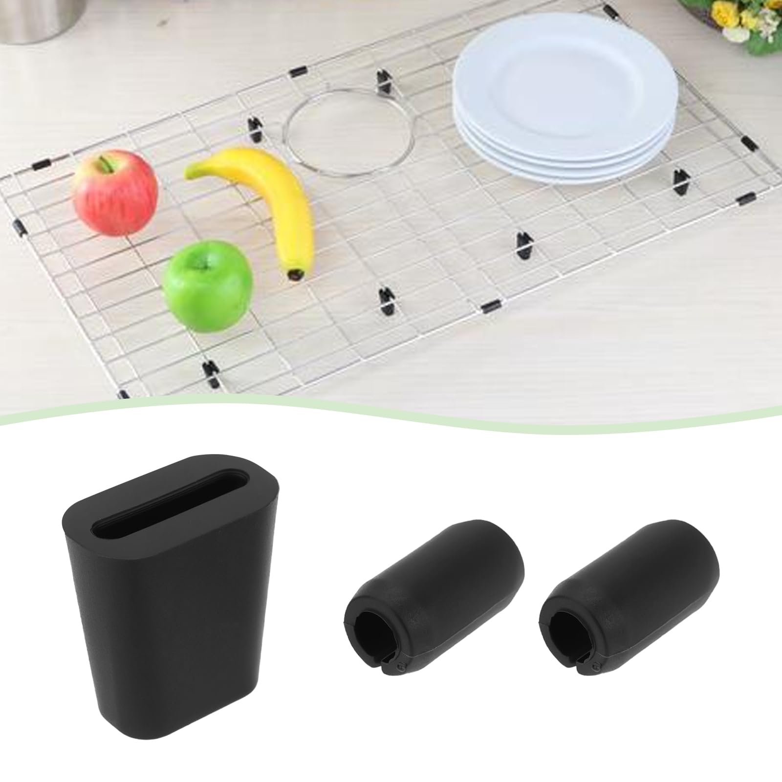 YINETTECH 10pcs Rinse Grid Bumpers and Feet Replacement Part RVA11014 RVA11013 RVA11019 Compatible with Ruvati Rinse (6X Bumpers 4X Feet) - Image 2