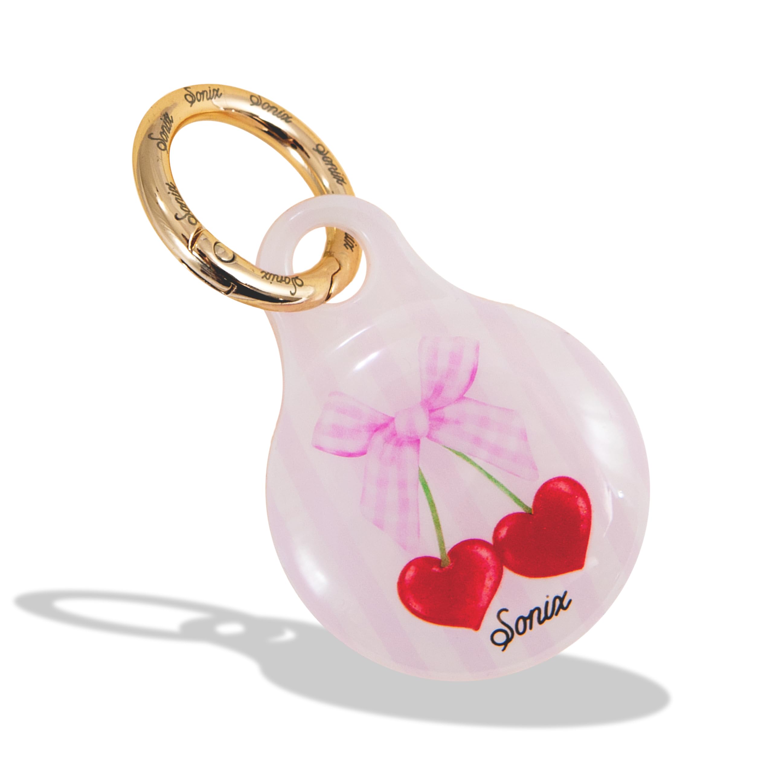 Sonix Cases for Apple AirTags - AirTag Hard Cover Protective Case - AirTag Holder Keychain, Cherry Love, One size