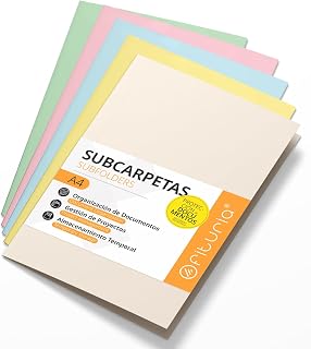 Schnellhefter Pappe A4, Mappen für Dokumente 180g, Klassifizierungsmappe für Unterlagen, Packung mit 15 Stabilen Schnellheftern in Verschiedenen Farben und Archivierung - Ofituria (Weiche Mischung)