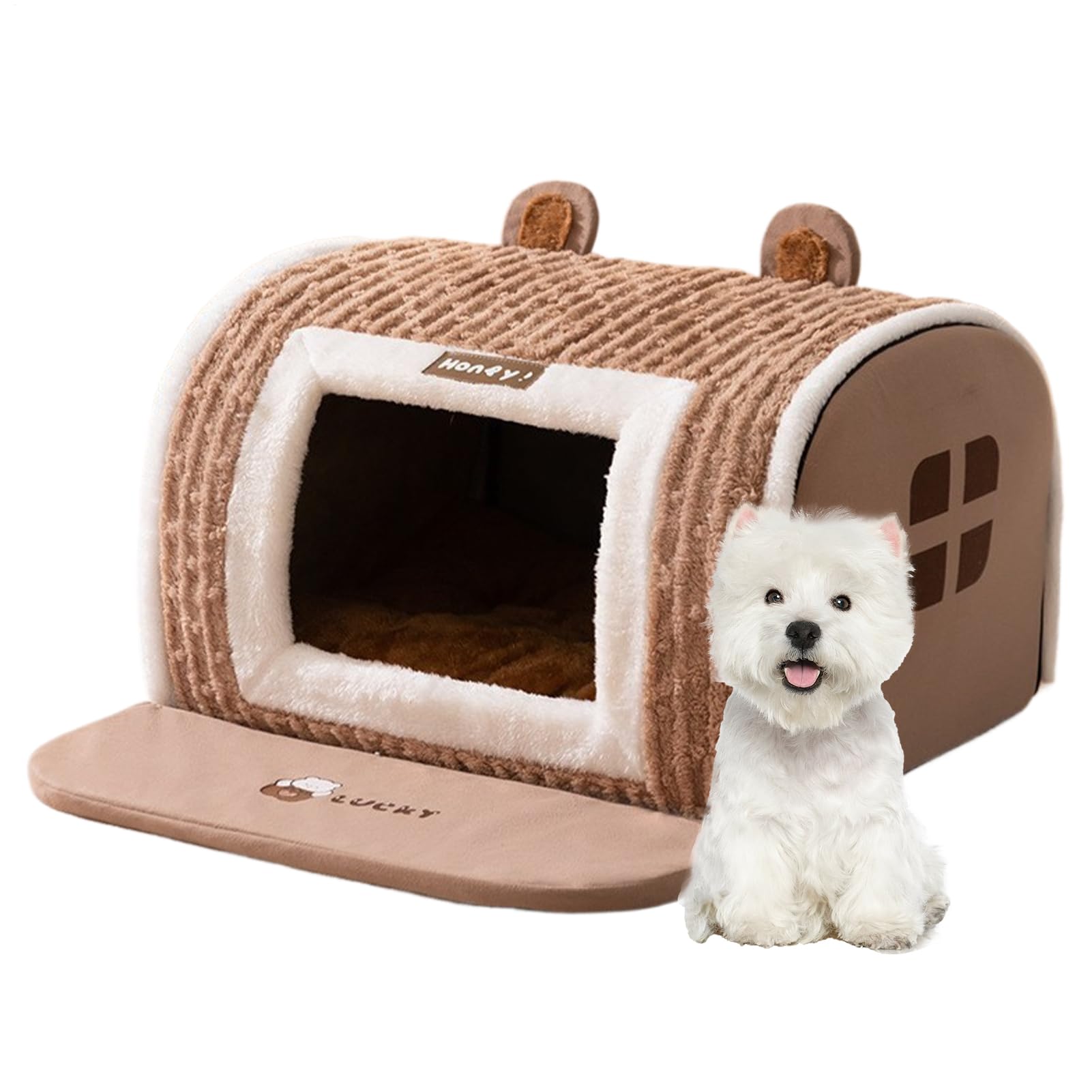 Niche pour animal contre le froid de l'hiver et lavable en machine