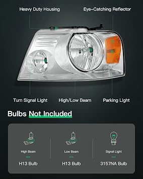 Headlight Assembly For Ford For F-150 2004-2008