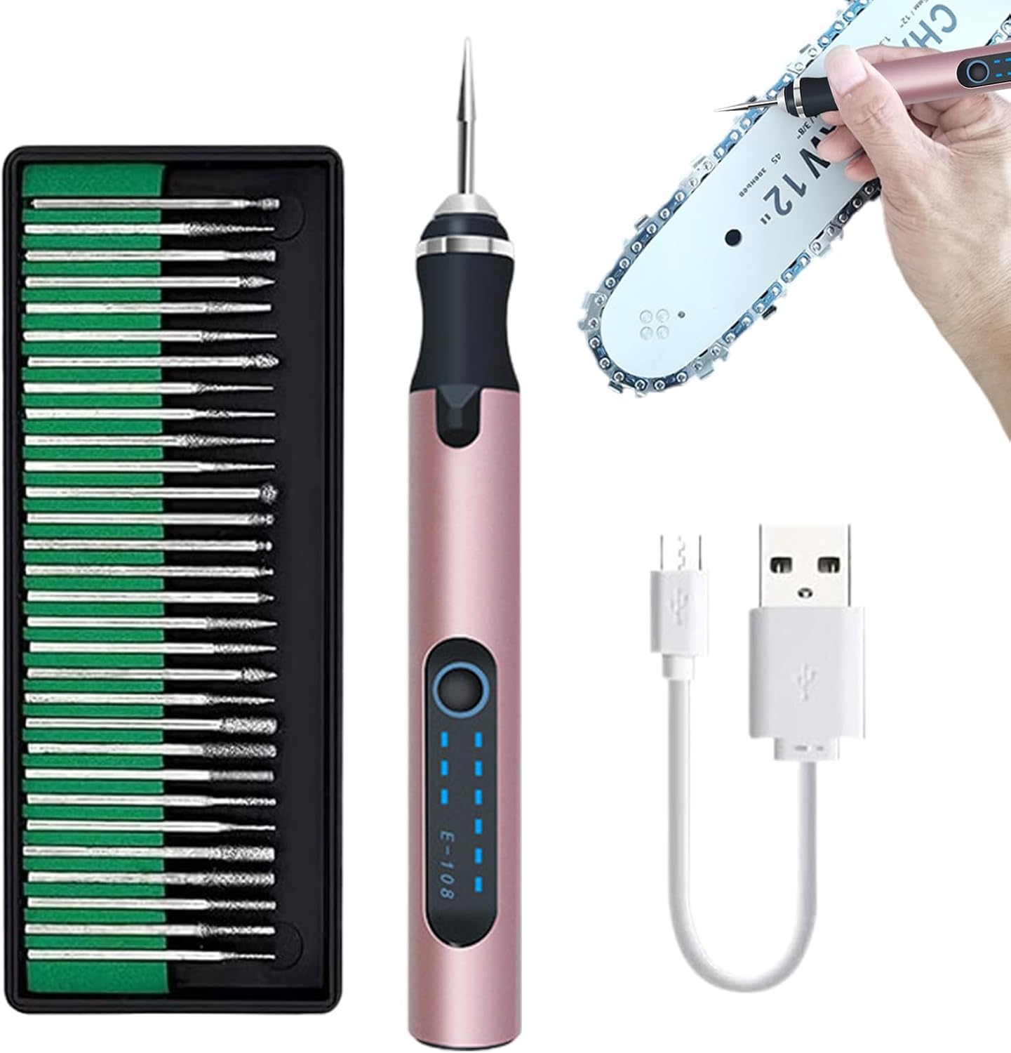 Cordless Engraving Pen Compact Powerful Portable Pen Engraver Tool