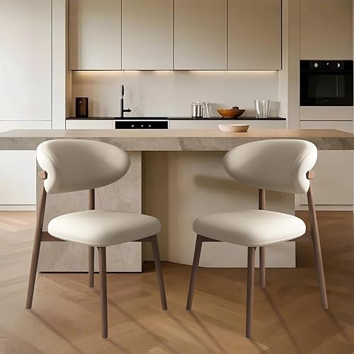 Upholstered Dining Chairs Set of 2,Mid Century Modern Kitchen Chairs
