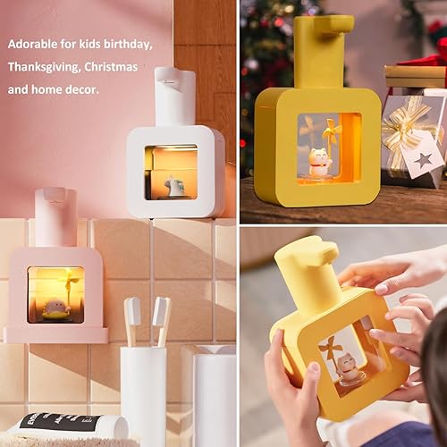 Miniatura 3 de Dispensador automático de espuma para niños, bonito dispensador de jabón para la escuela, baño, cocina, oficina, impermeable, recargable por USB,