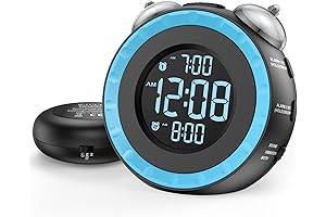 USCCE Loud Dual Alarm Clock with Bed Shaker for Hearing Impaired