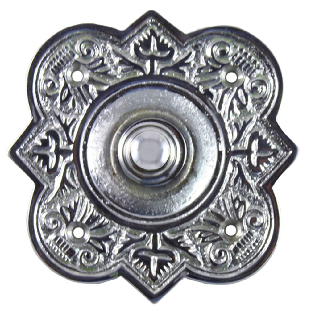 Antique Brass Bell Push - Parshandatha Design -6
