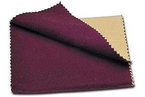 Beadaholique Jeweler's Rouge Polishing Cloth; 6" by 8" Silver-Color Chamois for Cleaning Jewelry; 1-Piece