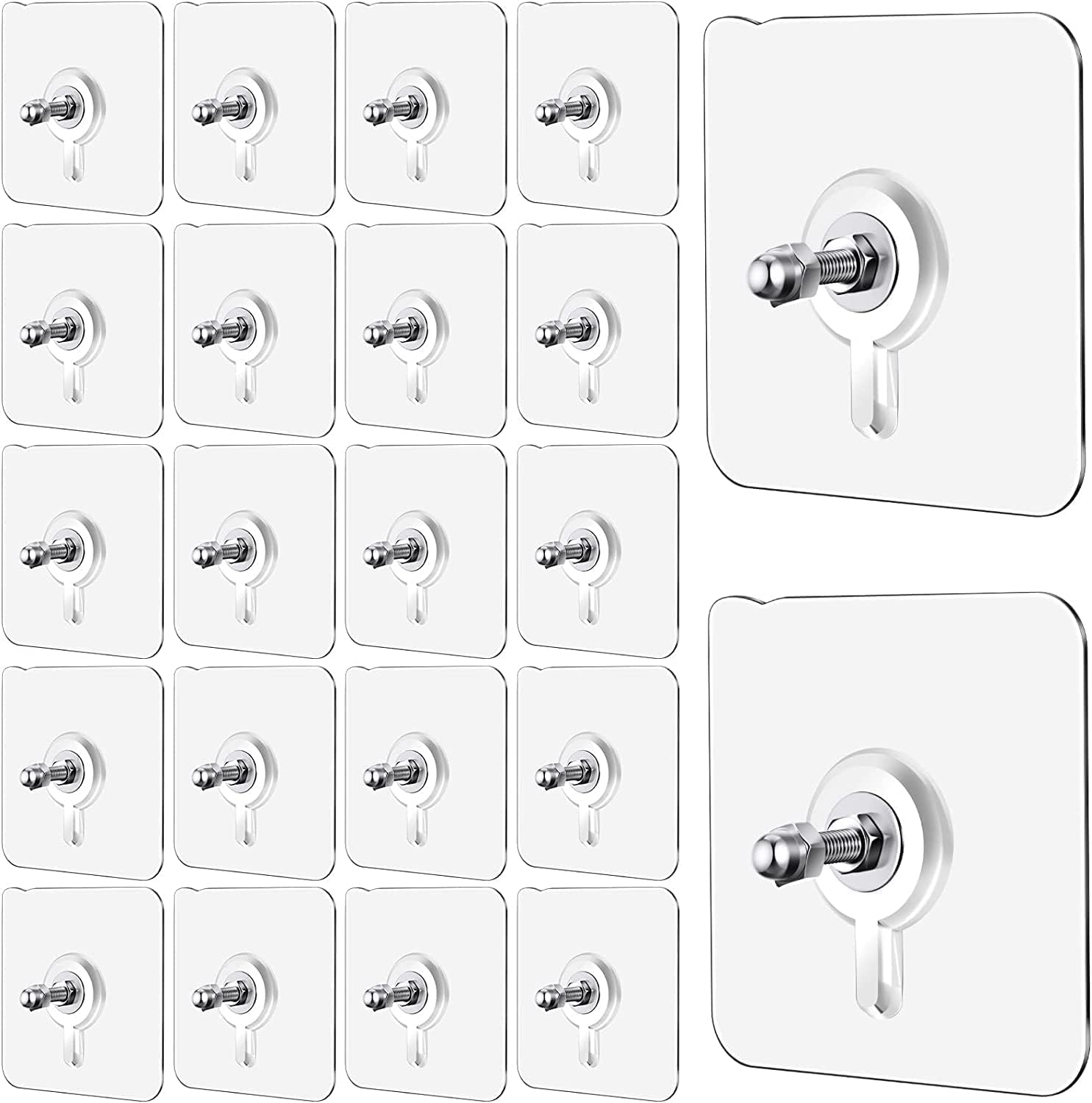 Boniry Adhesive Hooks Heavy Duty Wall Hooks, Nail Hook for Hanging Coat, Hat,Towel Robe Hook Rack Wall Mount- Bathroom and Bedroom Hooks for Wall Without Drilling (Nail Hook 20) (B09P12WHPT) Amazon Price History, Amazon Price Tracker