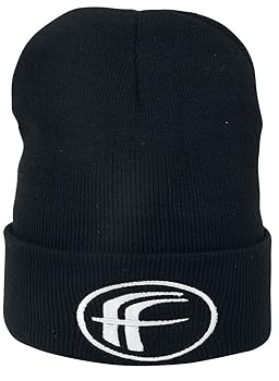 Fear Factory Beanie Hat White Band Logo Official Black Size
