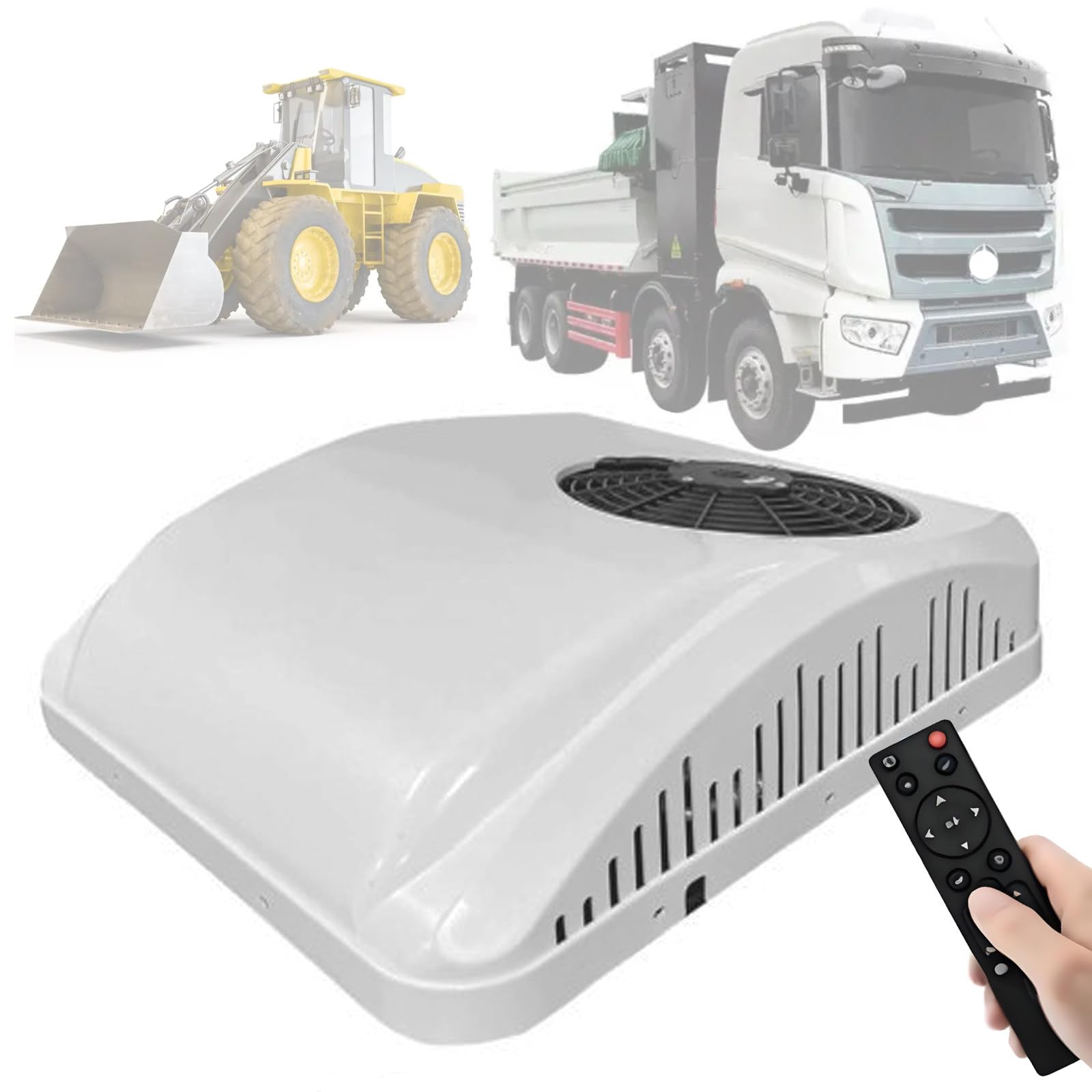 DOZPAL 12V/24V RV Air Conditioner, Ultra-Quiet RV Rooftop Air Conditioner Unit with Remote Control, Fast Cooling, for Motorhome, Truck, Campers,Campervan, Trailers and Caravan 12V
